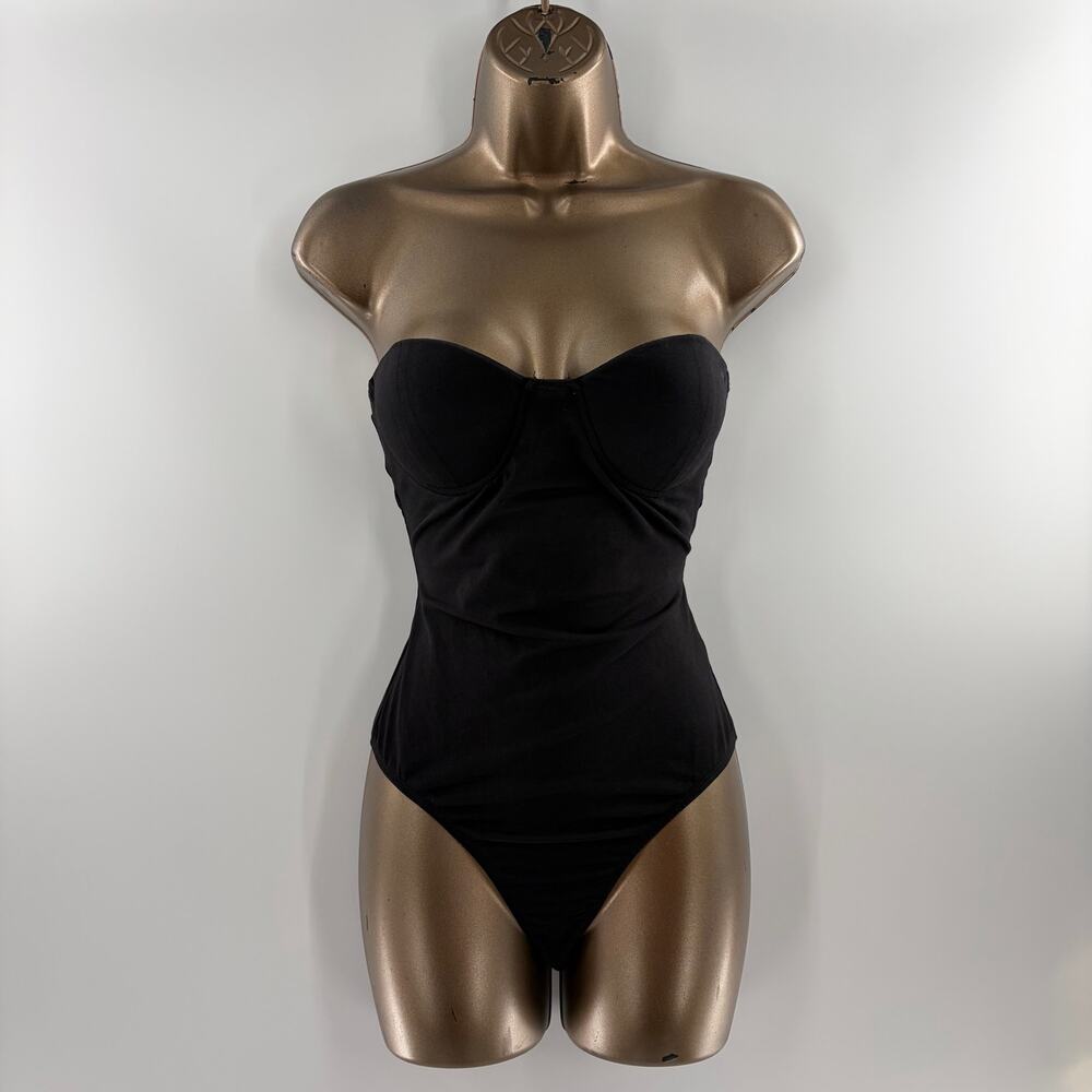 Superdown Black Strapless Corset Bodysuit Women’s Small Bustier Going Out